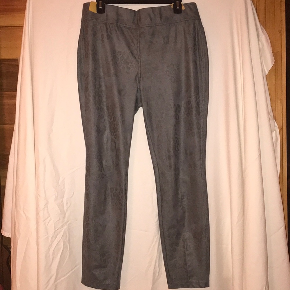 Faux Suede, animal print, stretch pant